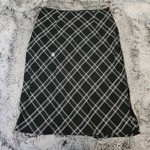 Aeropostale black checkered midi skirt small